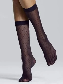 Kniestrumpf - Pois -Lingerie Verkauf fogal kniestrumpf pois 396 damen4