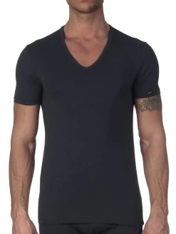 V-Shirt Kurzarm - Elastic Cotton -Lingerie Verkauf oscalito herren v shirt cotton stretch jersey3